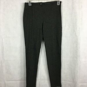 MNG Mango Ming Pants Womens Sz S Charcoal Gray Cotton Stretch Knit Skinny Slim